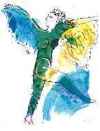 Marc Chagall maquette de costume pour "L’Oiseau de feu" de Stravinsky: Personnage ailé